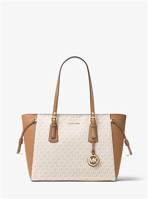 michael kors rose voyager medium logo tote style 30f8gv6t8b|voyager medium tote bag.